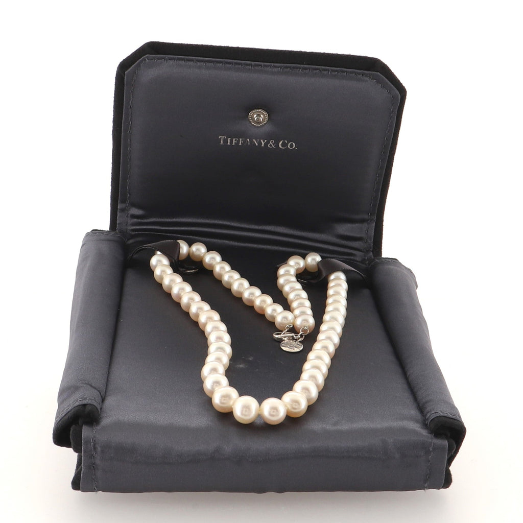 Ziegfeld Strand Necklace Freshwater Pearls with Sterling Silver 8-9mm