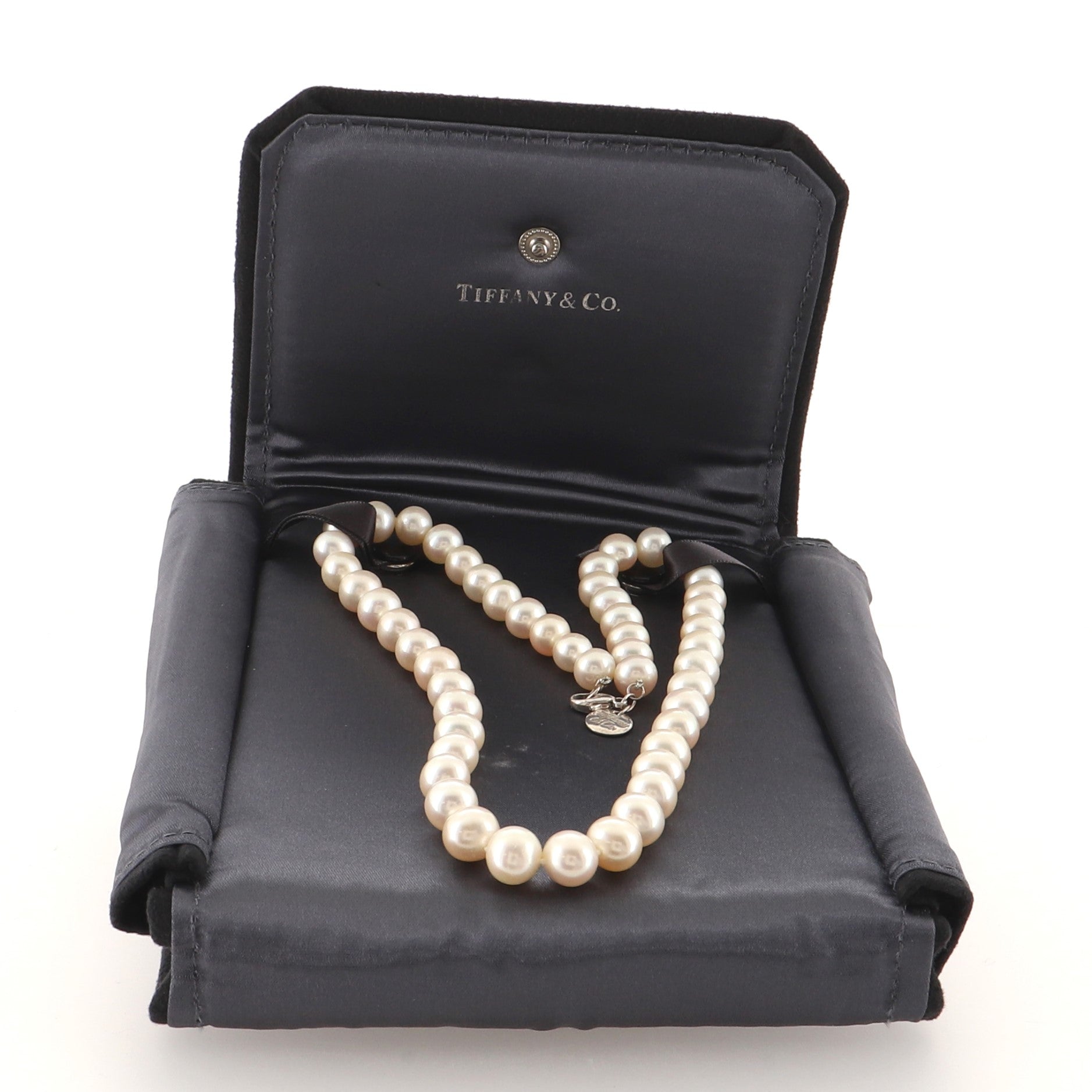 Ziegfeld Strand Necklace Freshwater Pearls with Sterling Silver 8-9mm