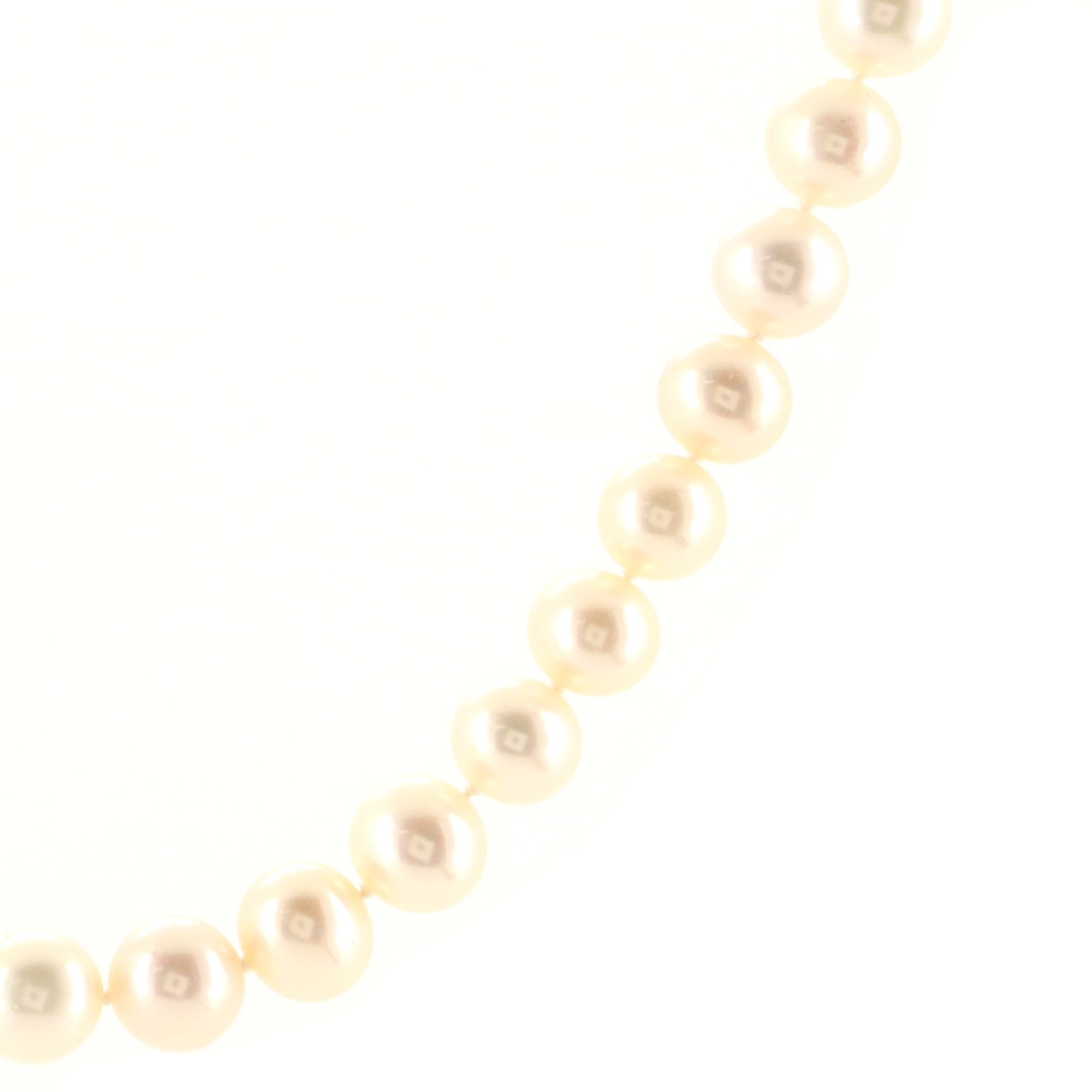 Ziegfeld Strand Necklace Freshwater Pearls with Sterling Silver 8-9mm