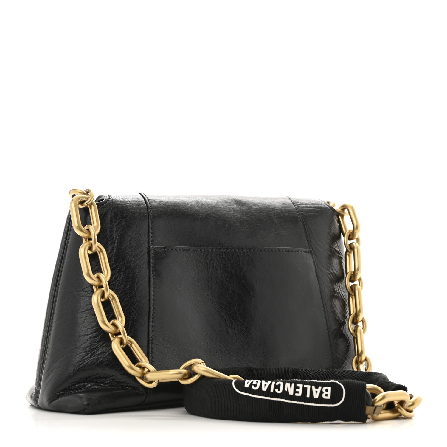 Paper Calfskin S Downtown Chain Shoulder Bag Black