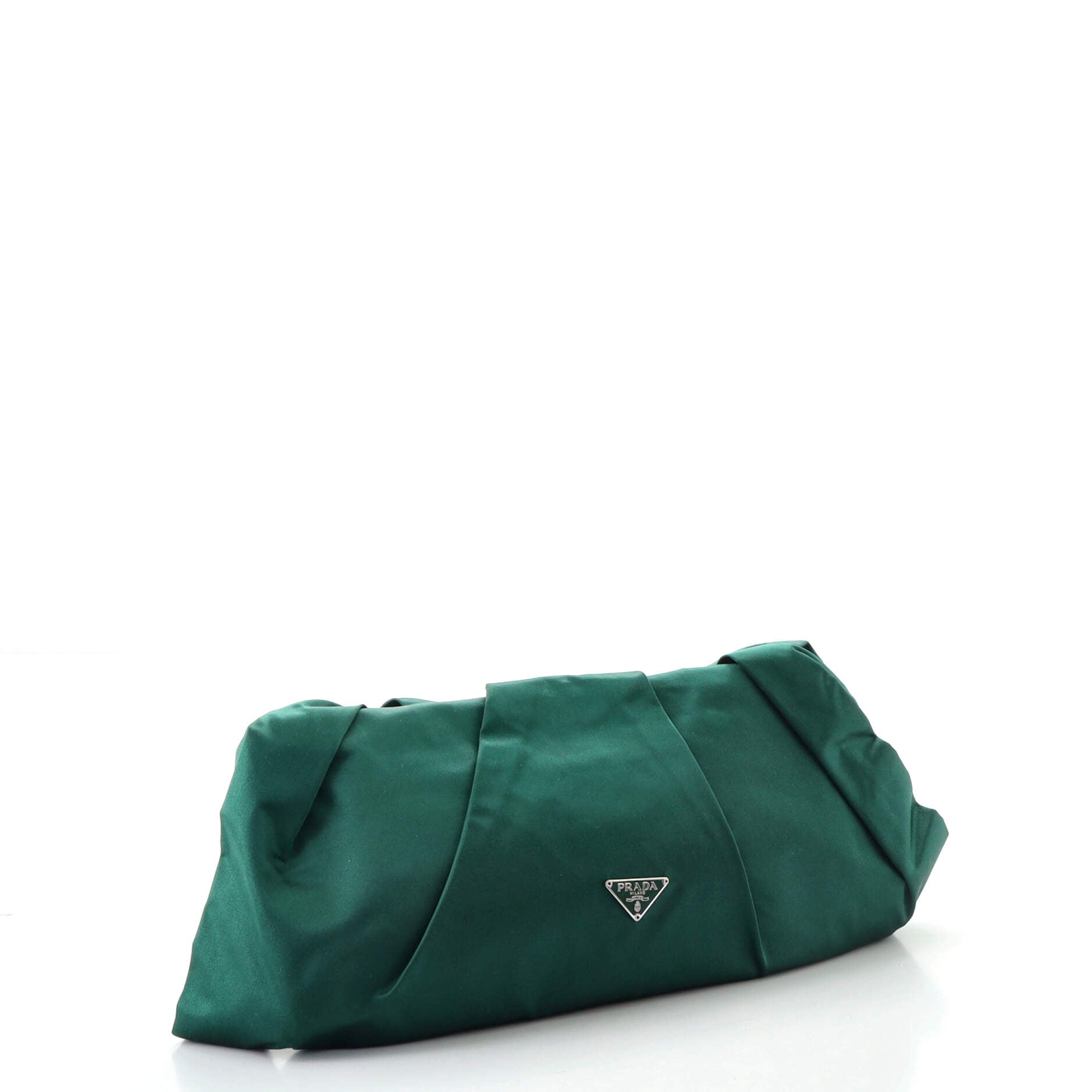 Frame Clutch Pleated Satin Small