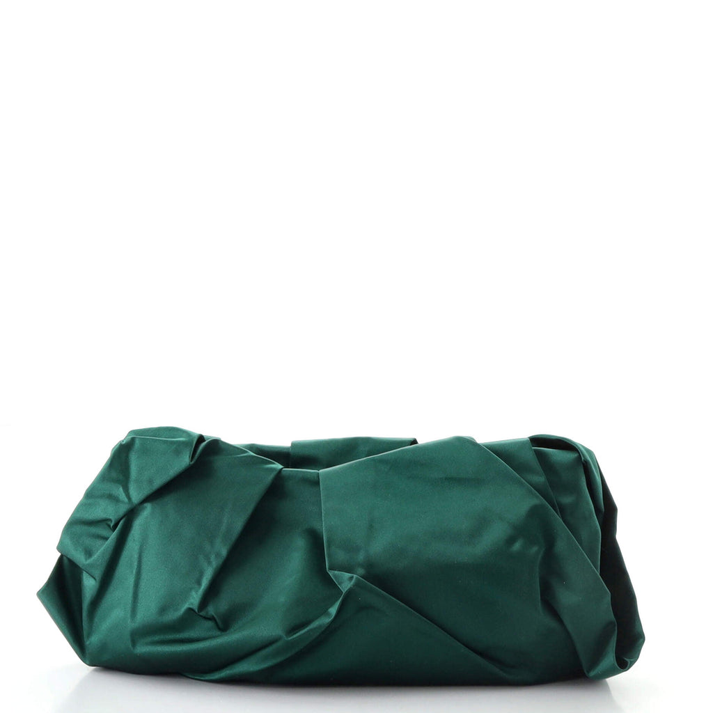 Frame Clutch Pleated Satin Small