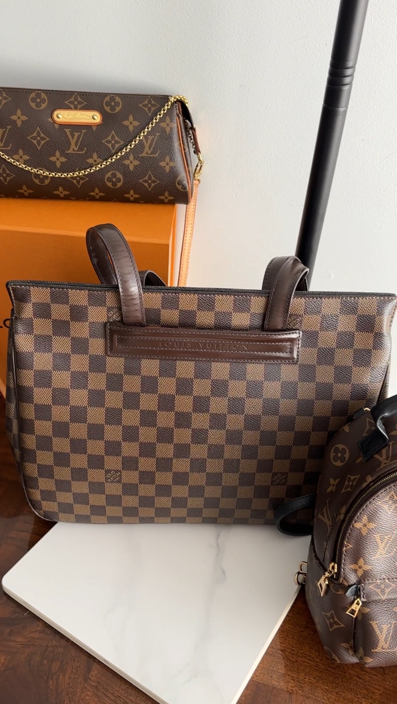 Louis Vuitton Damier Ebene Coated Canvas Clifton Shoulder Bag