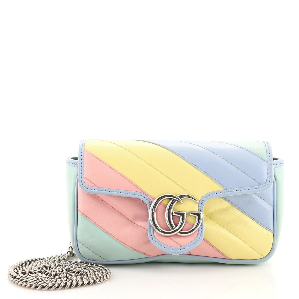 GG Marmont Flap Bag Diagonal Quilted Leather Super Mini