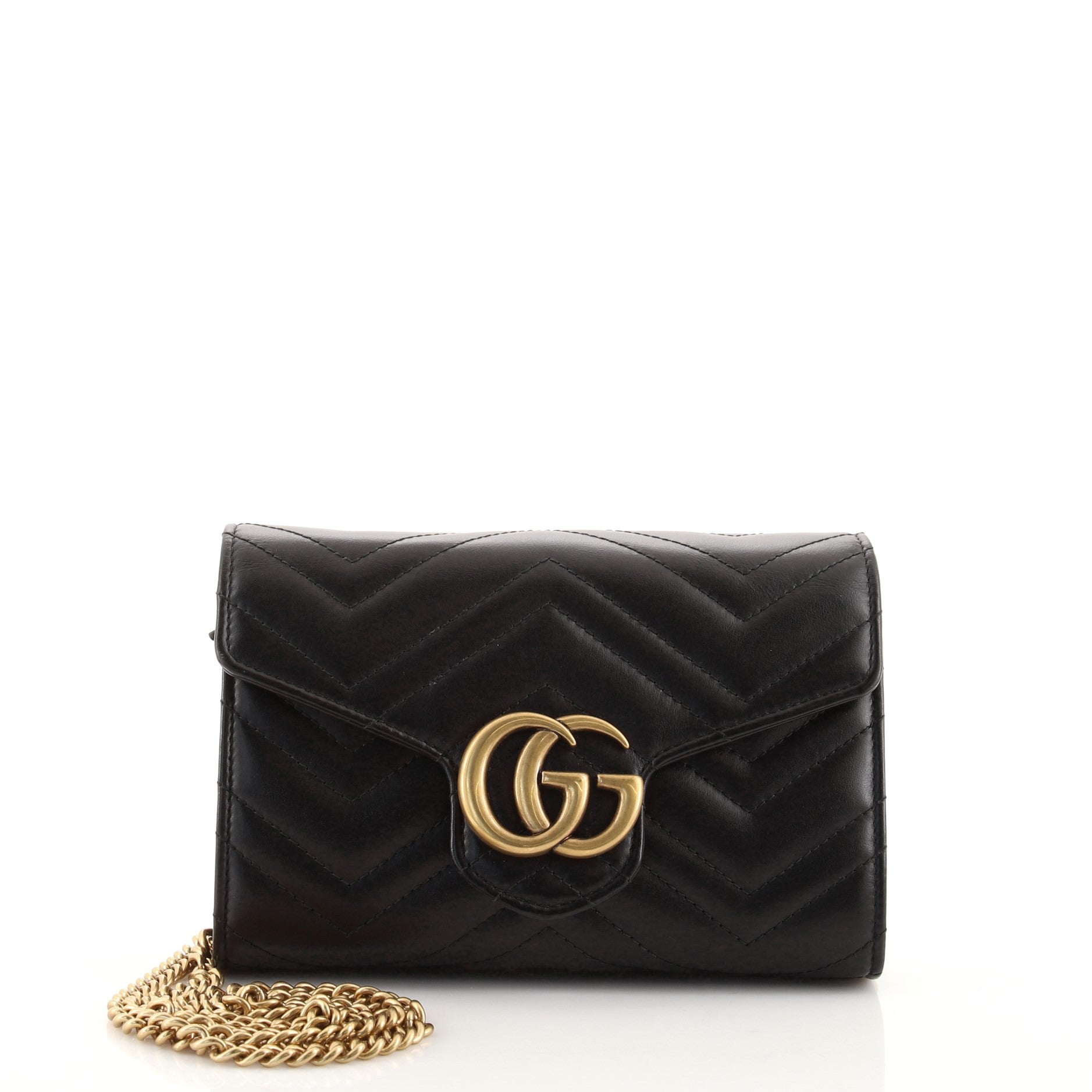 GG Marmont Chain Wallet Matelasse Leather Mini