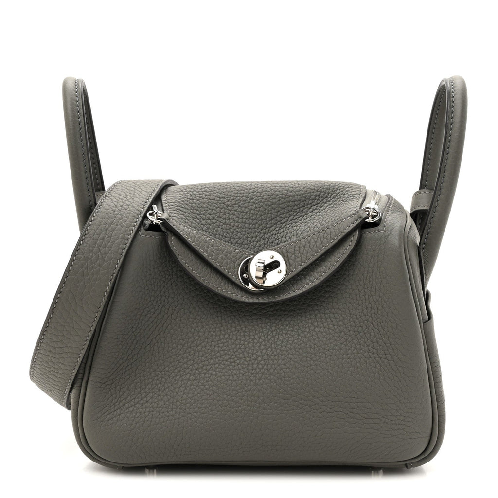 Taurillon Clemence Mini Lindy 20 Gris Meyer