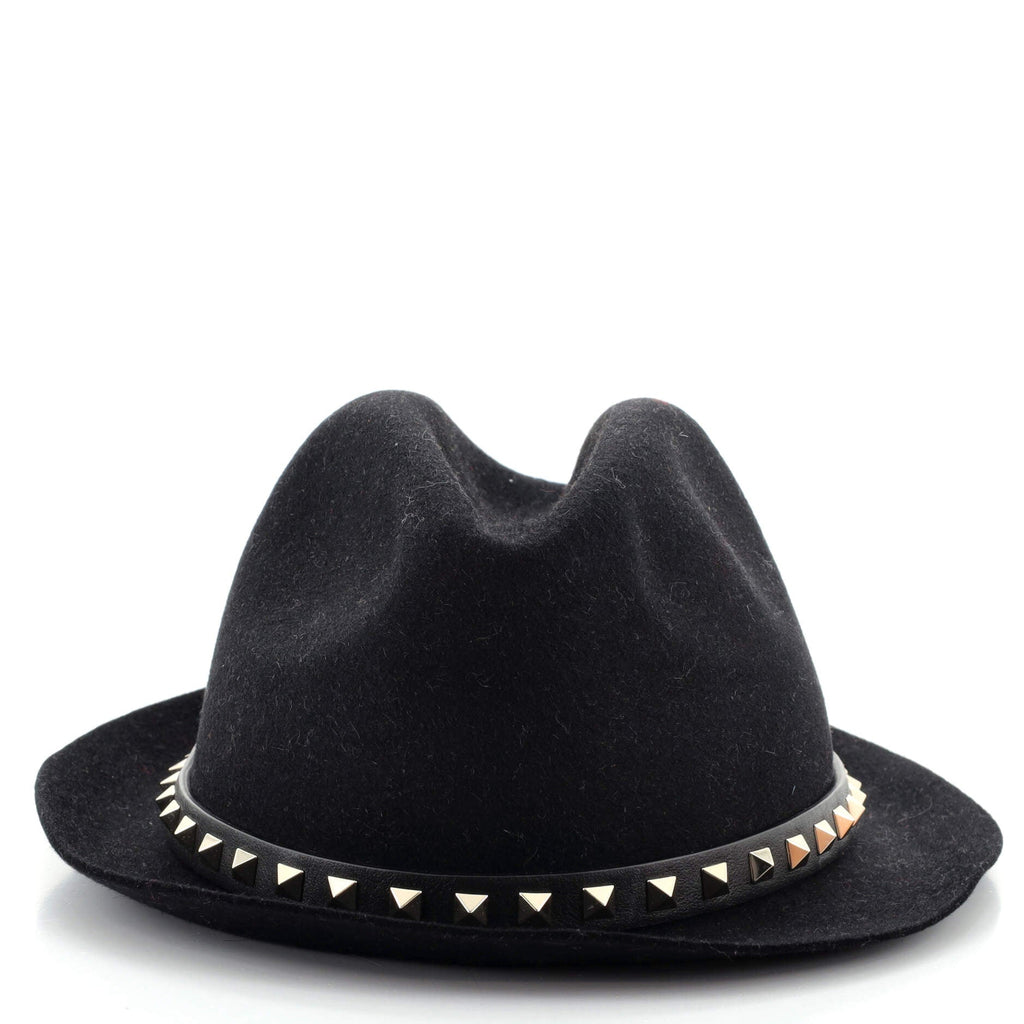 Rockstud Fedora Hat Rabbit Felt Medium