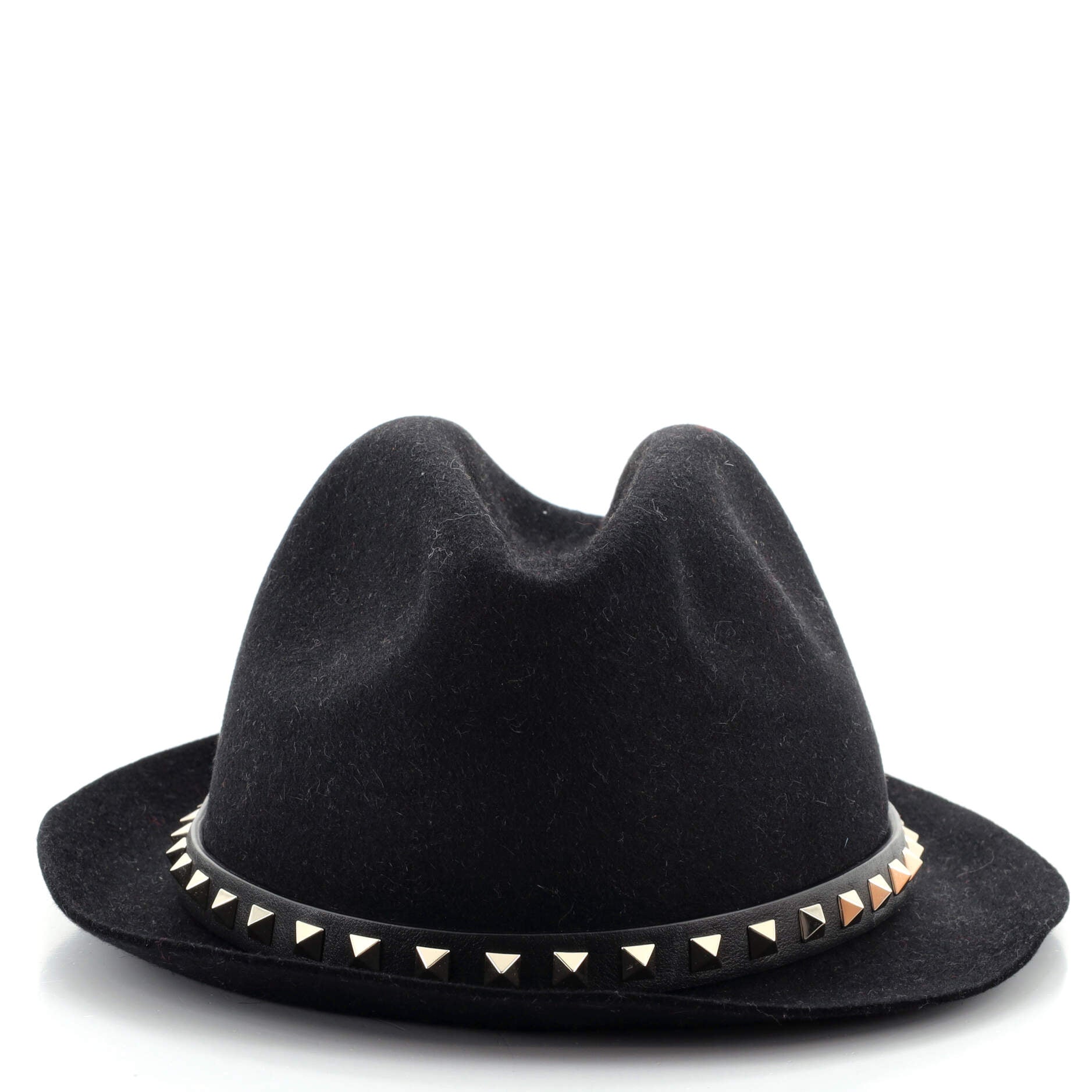 Rockstud Fedora Hat Rabbit Felt Medium