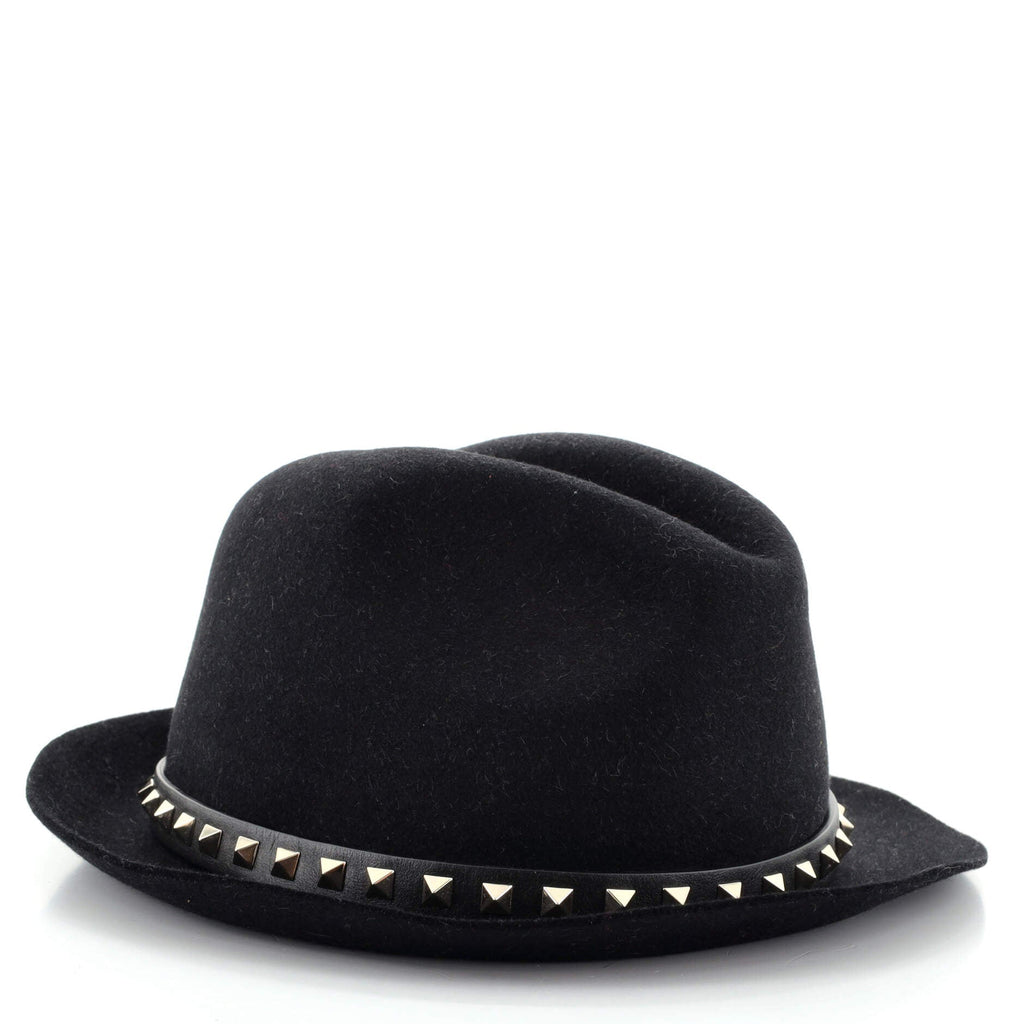 Rockstud Fedora Hat Rabbit Felt Medium