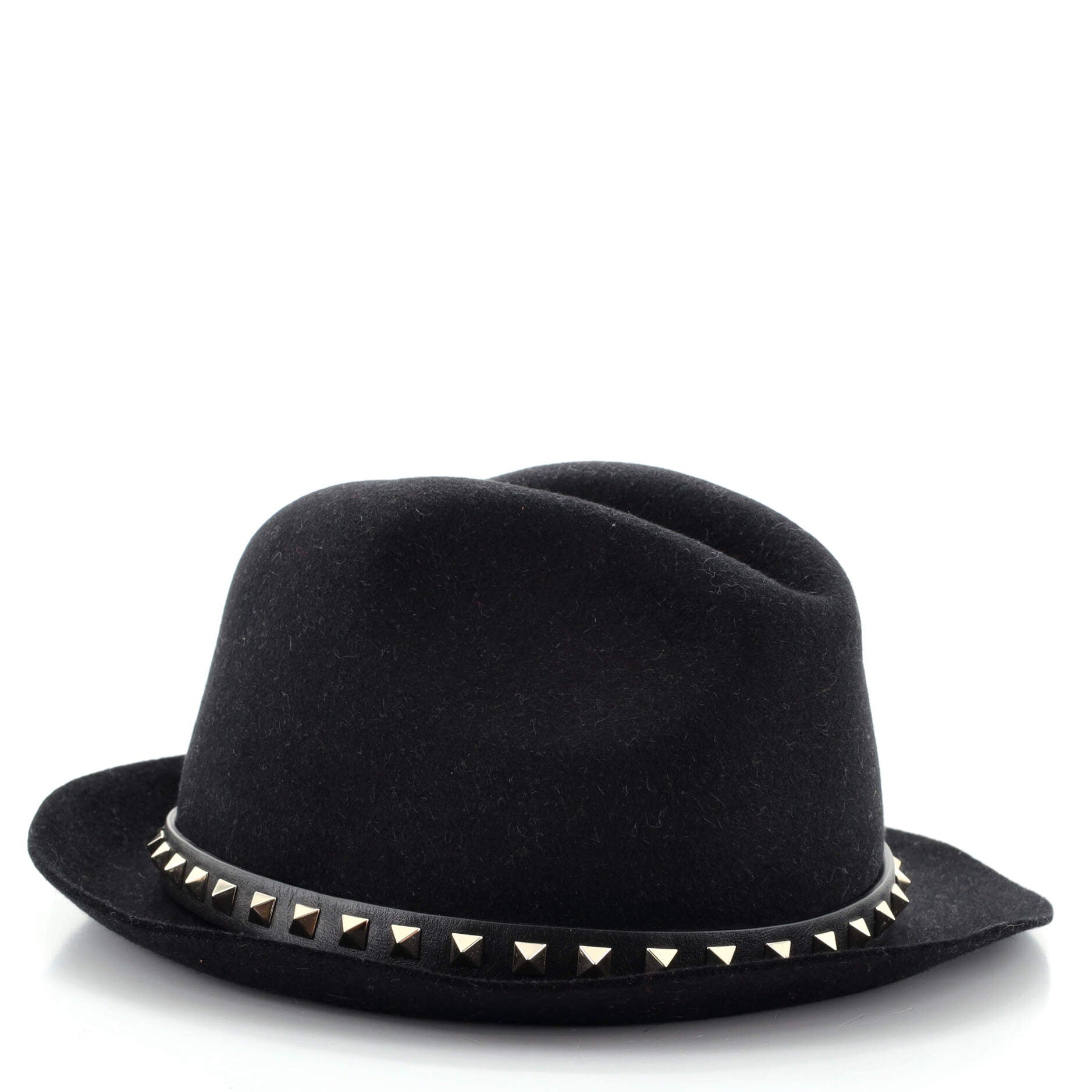 Rockstud Fedora Hat Rabbit Felt Medium