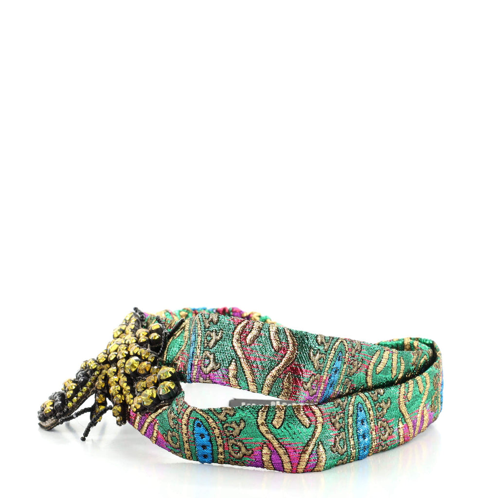 Bee Headband Brocade with Crystals XS