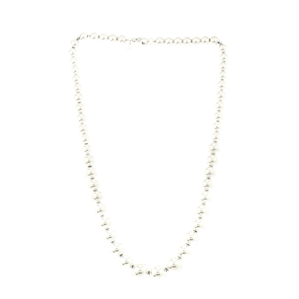 Graduated Ball Necklace Sterling Silver