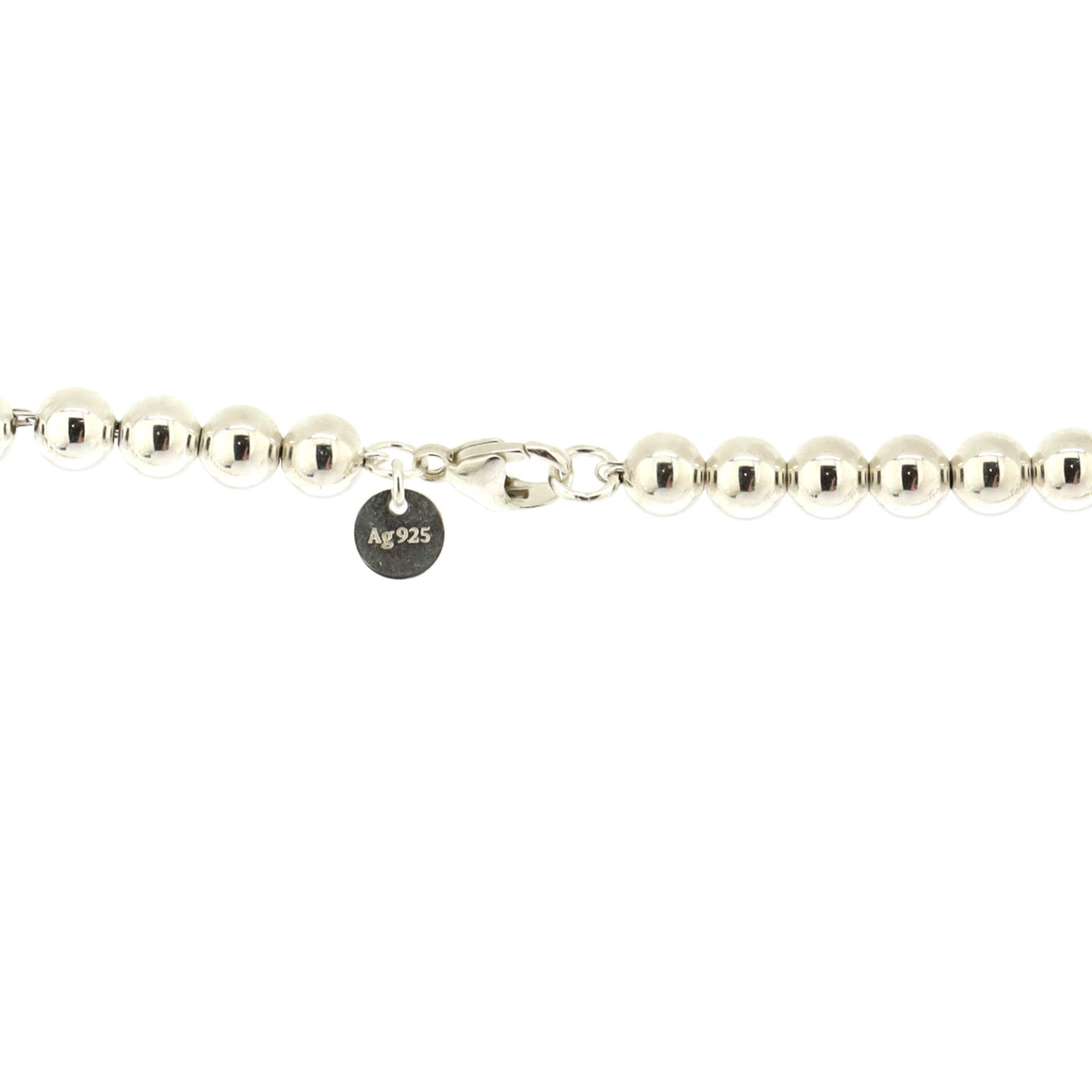 Graduated Ball Necklace Sterling Silver