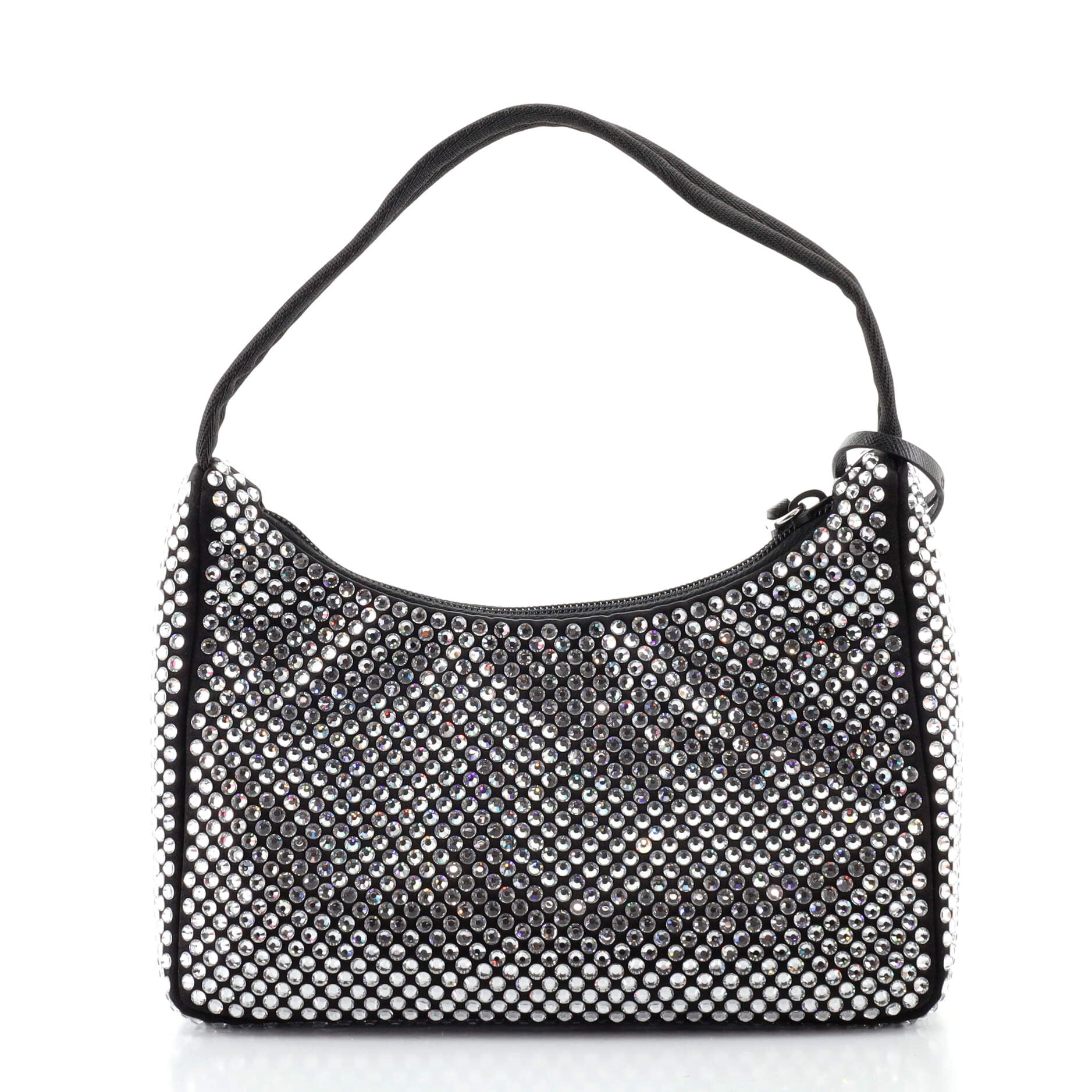 Re-Edition 2000 Hobo Crystal Embellished Satin Mini