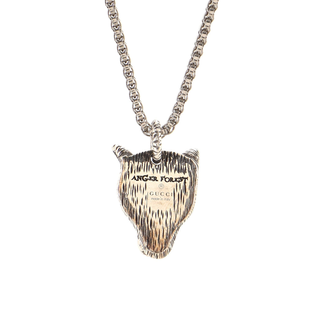 Anger Forest Animal Pendant Necklace Sterling Silver