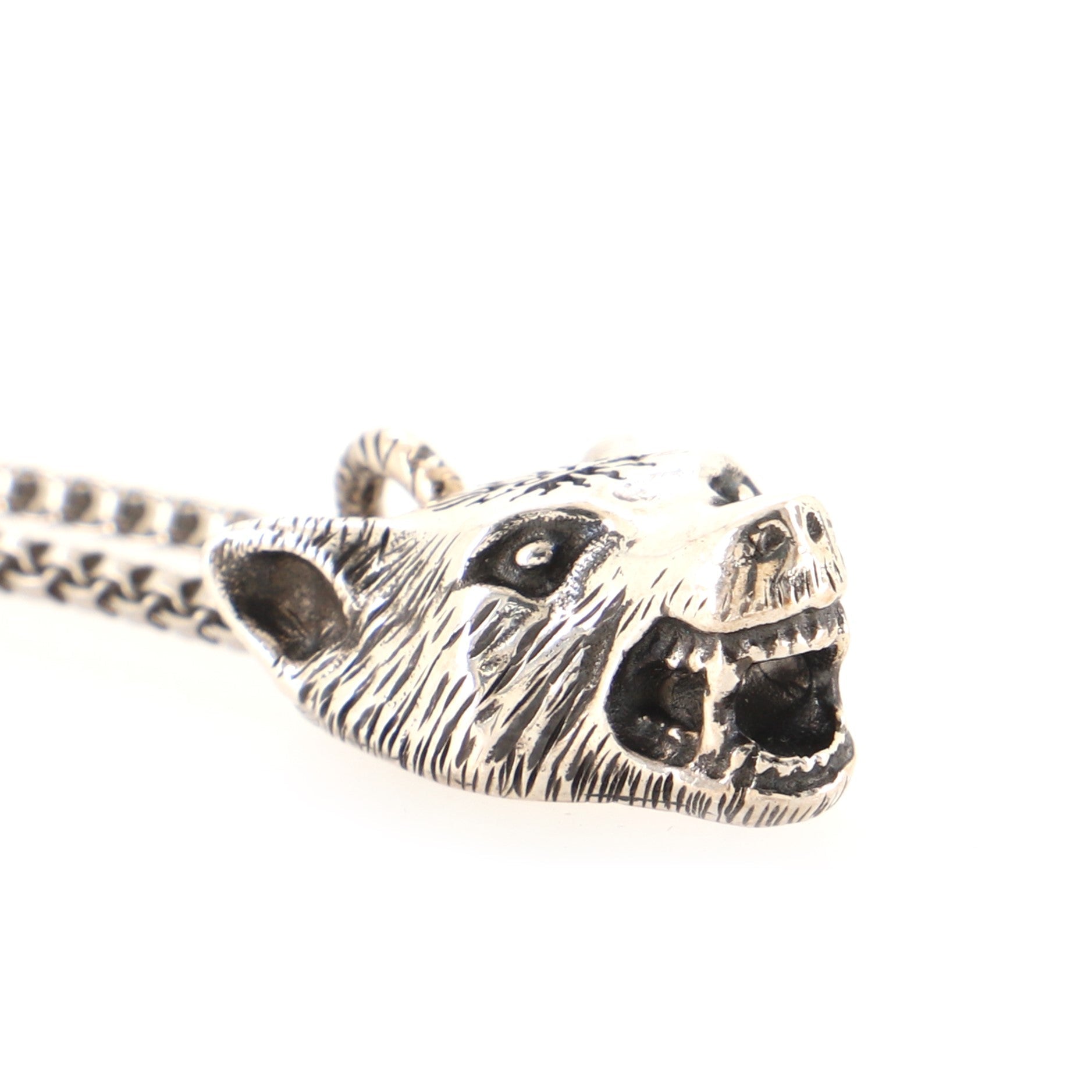 Anger Forest Animal Pendant Necklace Sterling Silver