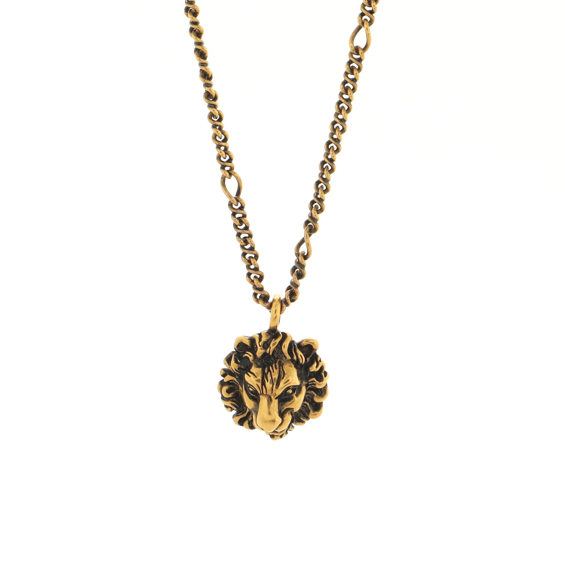 Lion Head Pendant Necklace Metal