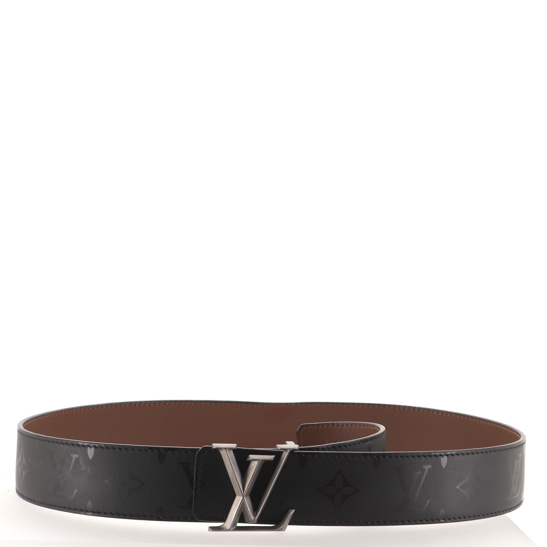 LV Initiales Belt Monogram Eclipse Leather 90