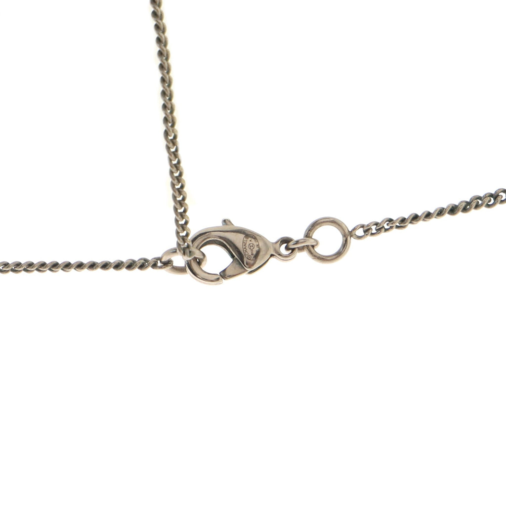 CC Drop Pendant Necklace Metal with Glittered Enamel and Bead