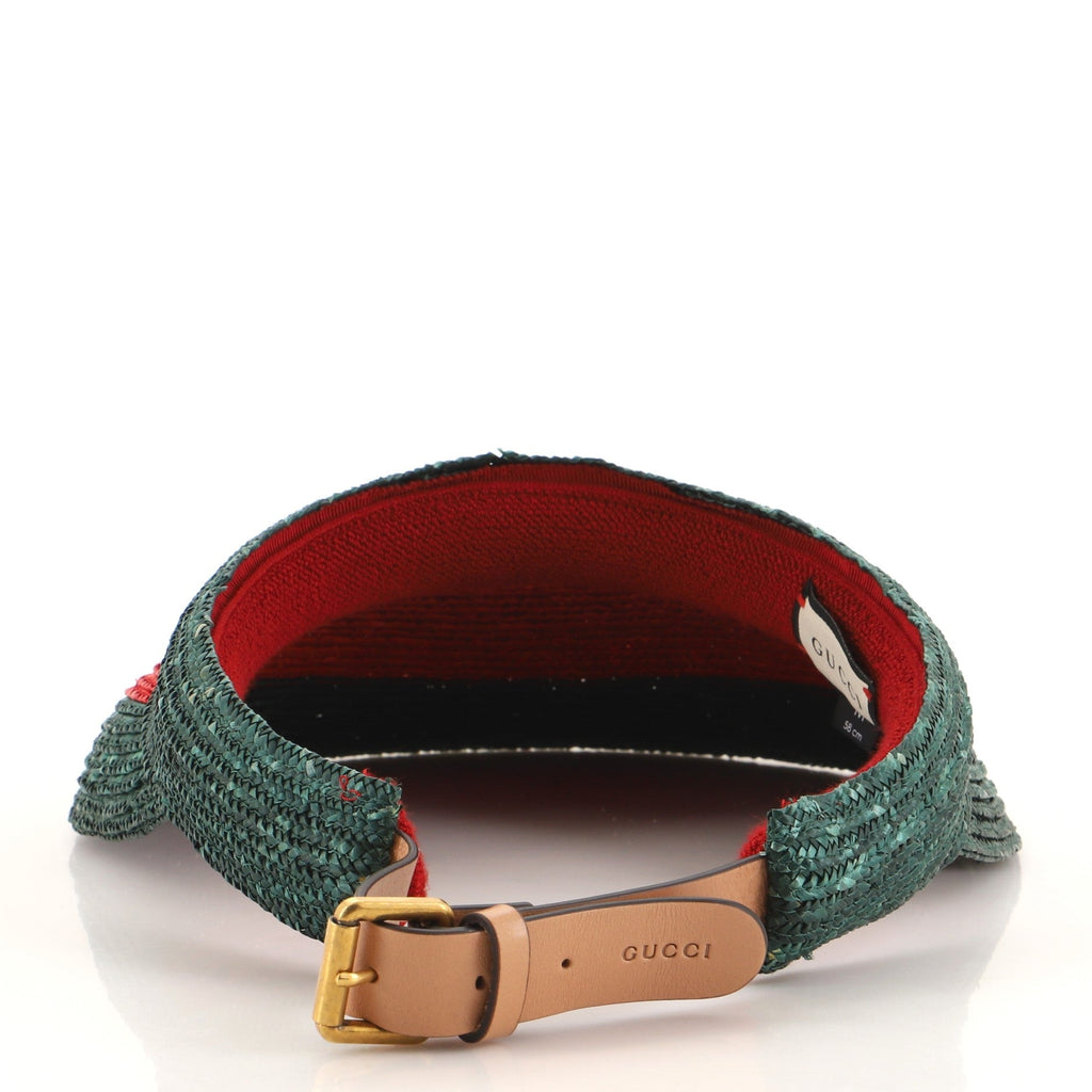 Sun Visor Straw with Leather XXL