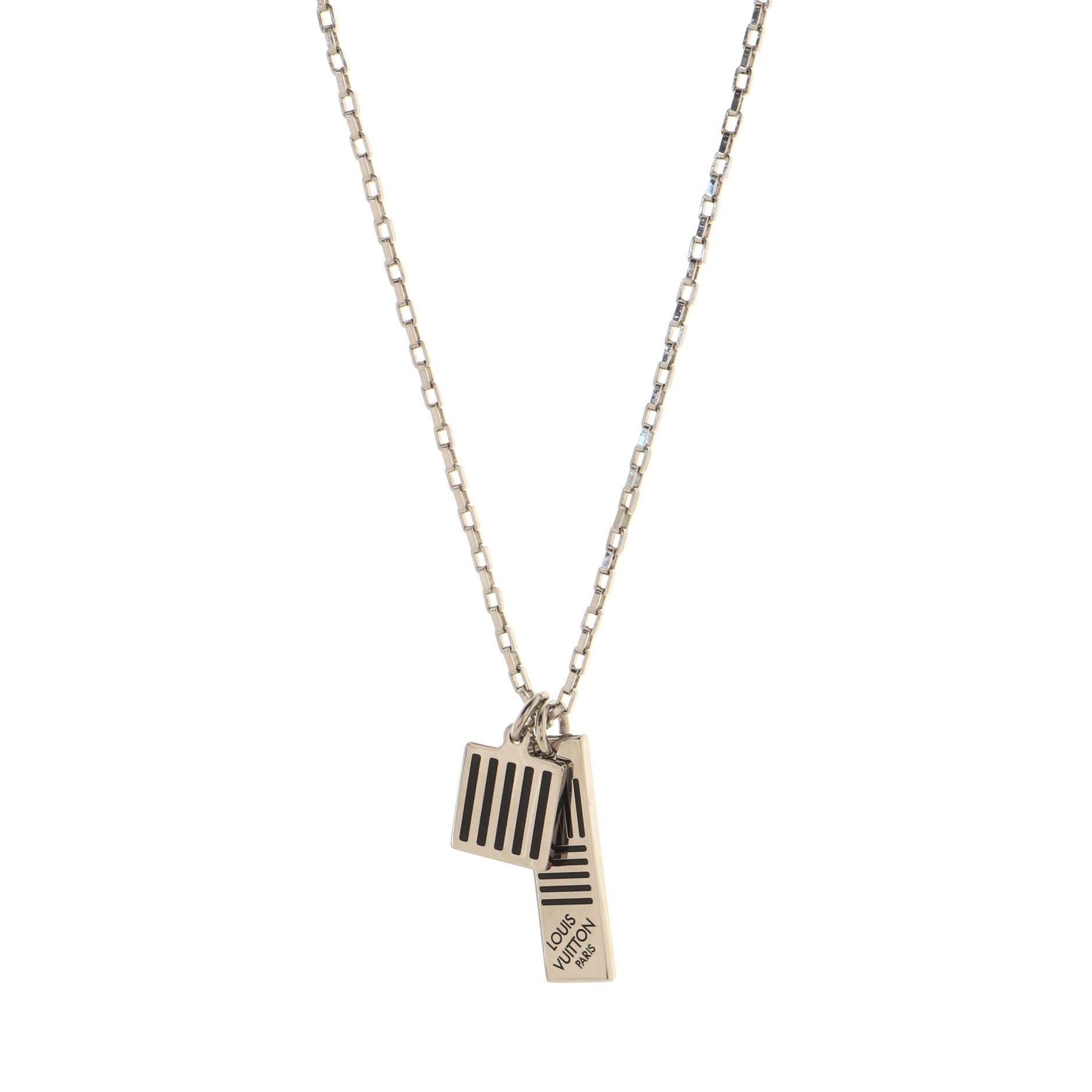 Collier Damier Colors Pendant Necklace Metal with Enamel