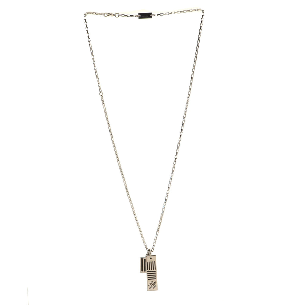 Collier Damier Colors Pendant Necklace Metal with Enamel