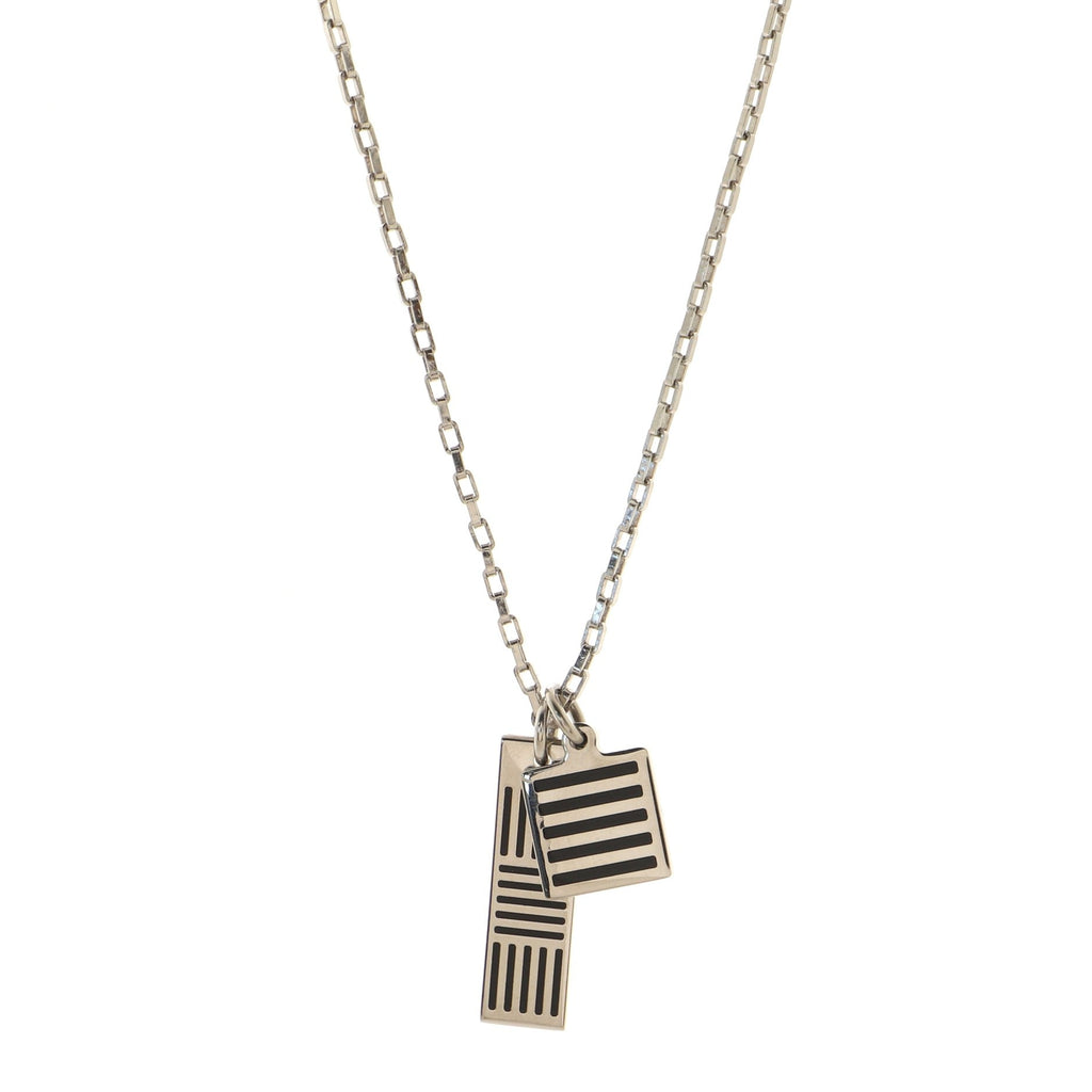 Collier Damier Colors Pendant Necklace Metal with Enamel