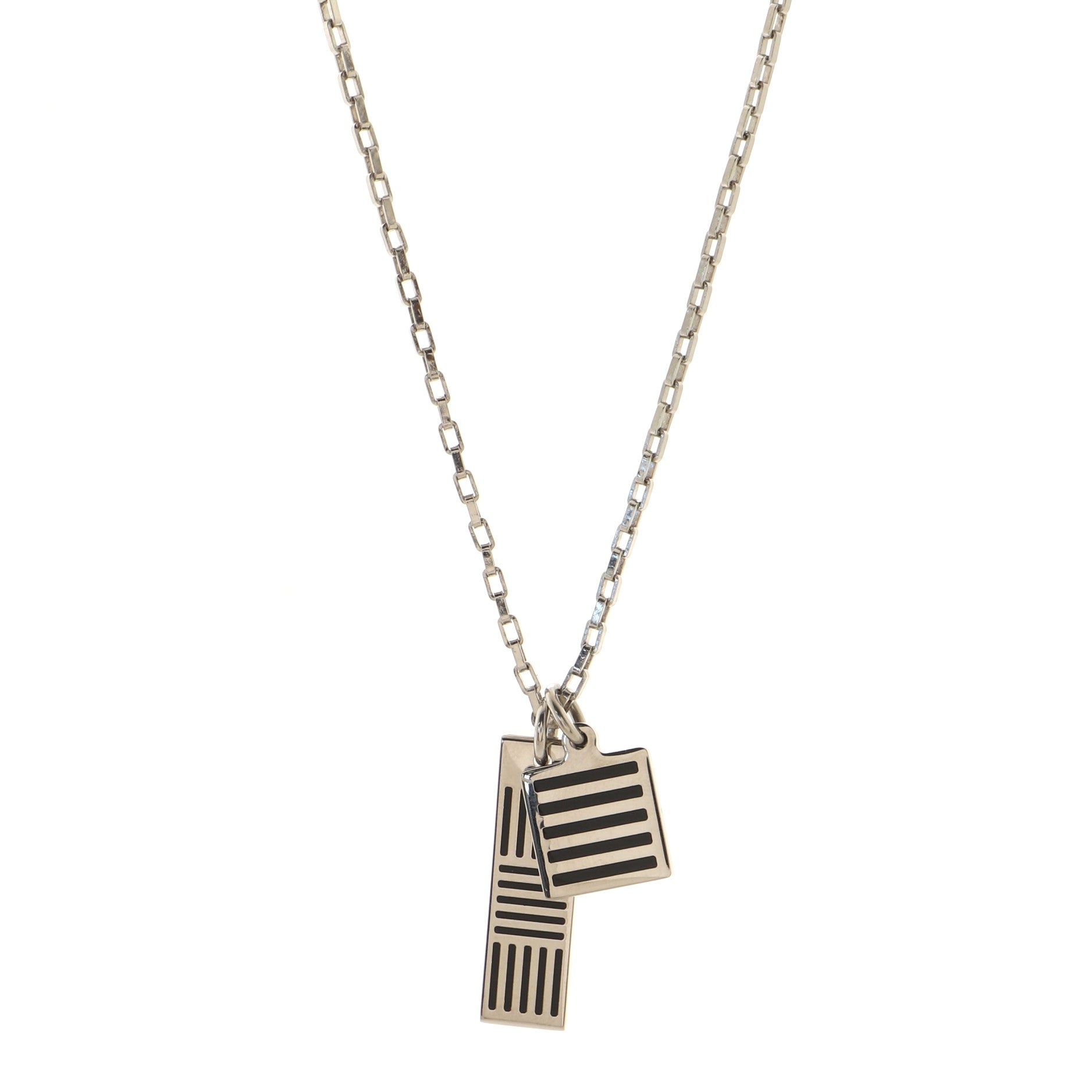Collier Damier Colors Pendant Necklace Metal with Enamel