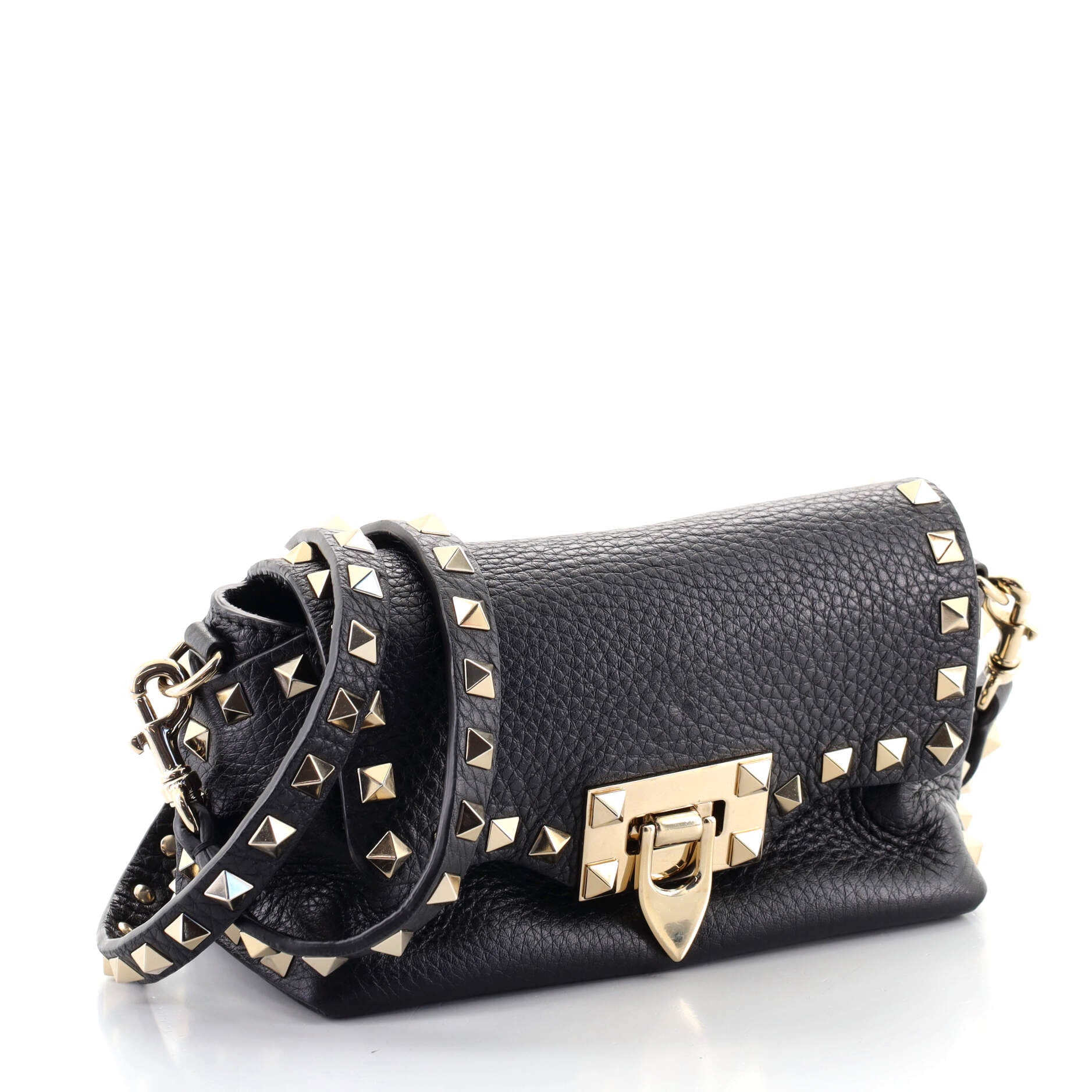 Rockstud Flip Lock Flap Bag Leather Mini