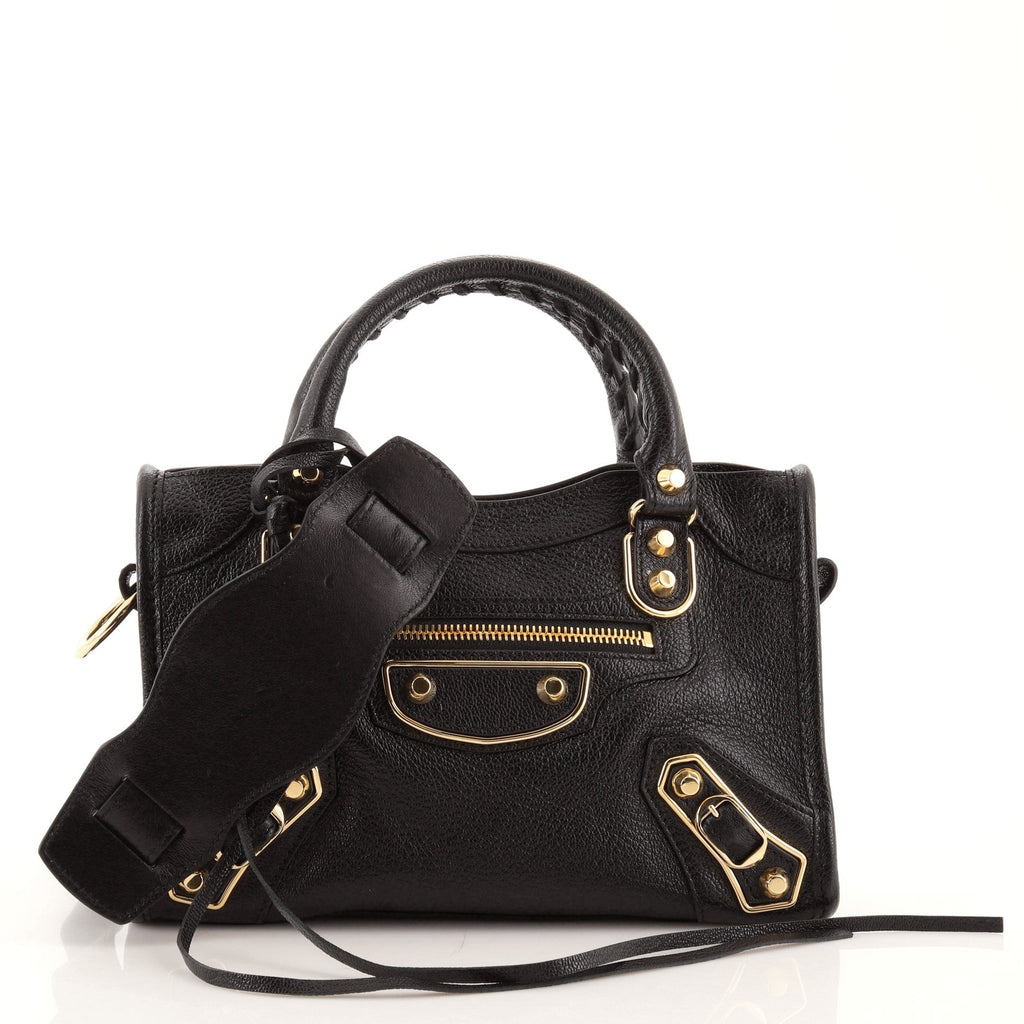 City Classic Metallic Edge Bag Leather Mini