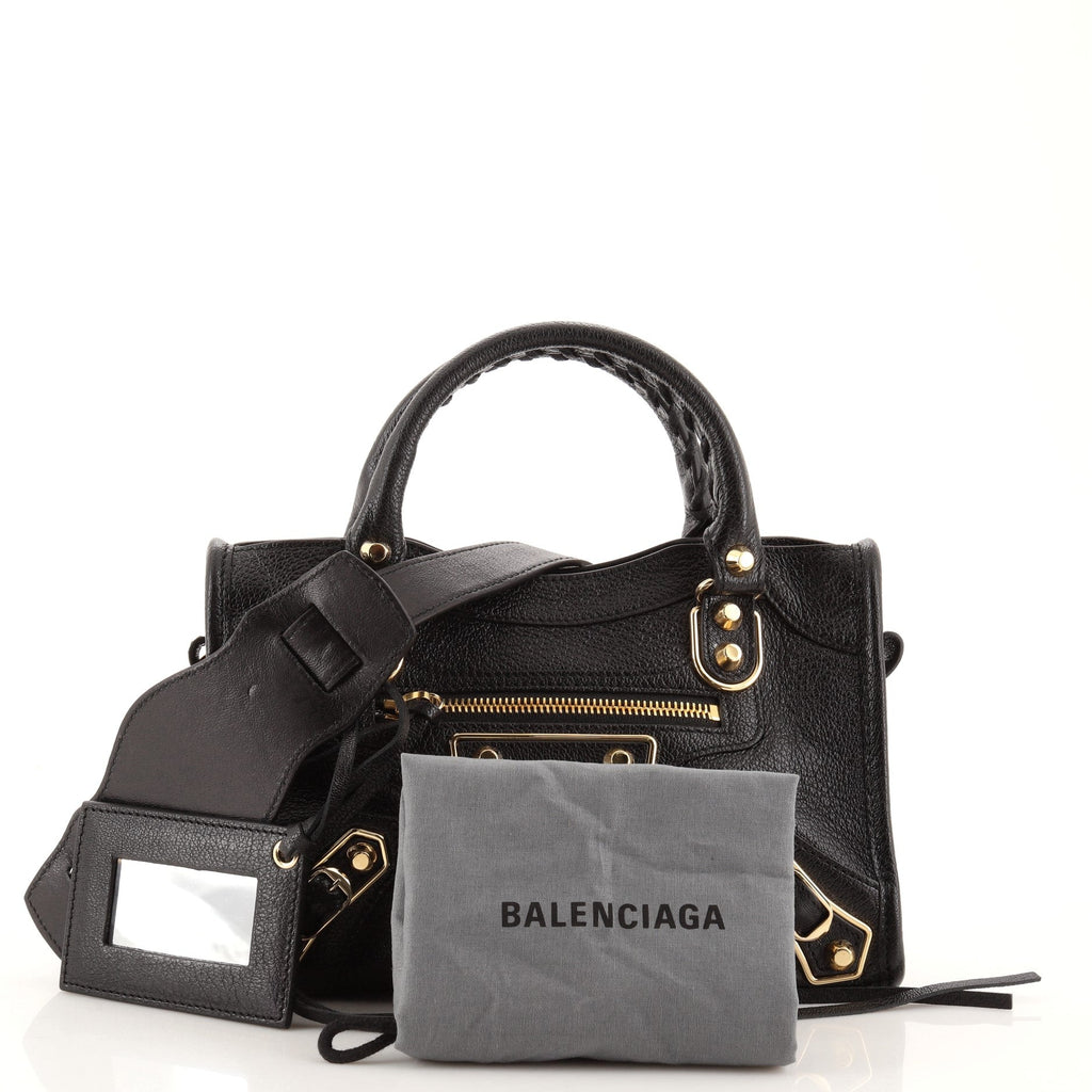 City Classic Metallic Edge Bag Leather Mini