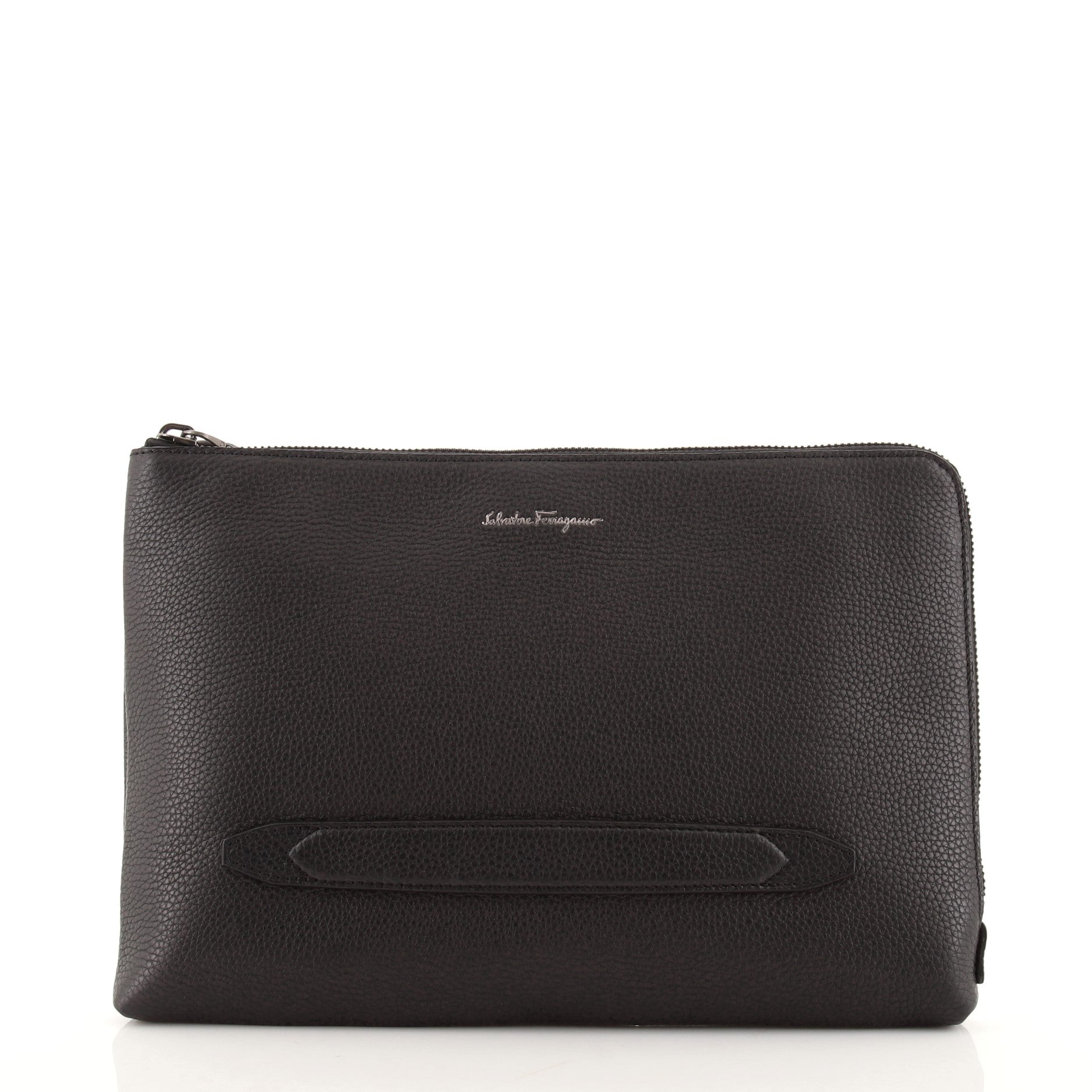 Hand Strap Clutch Leather Large