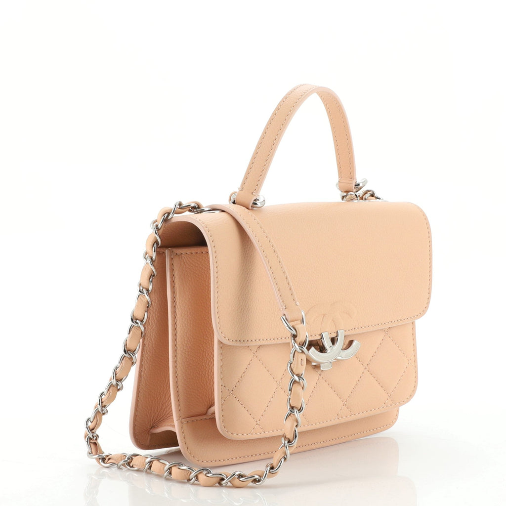 CC Box Flap Bag Quilted Caviar Mini
