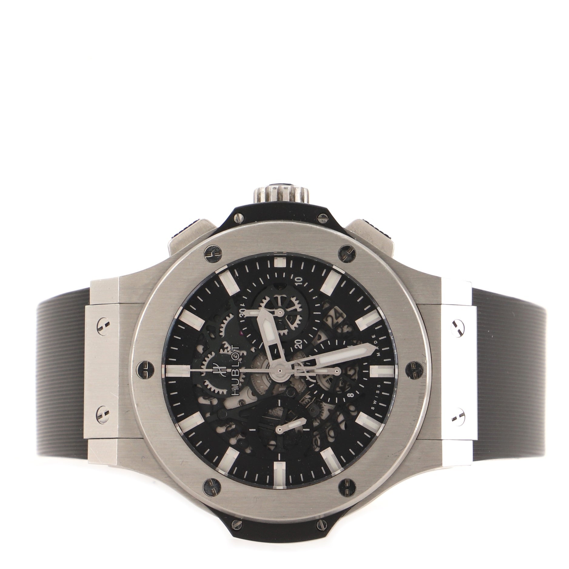 Big Bang Aero Bang Chronograph Automatic Watch Stainless Steel and Rubber 44