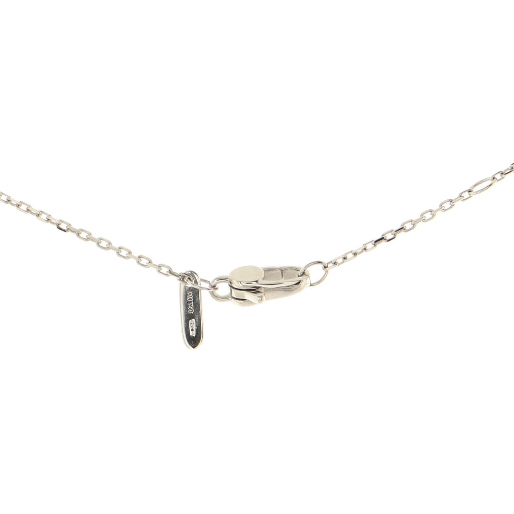 Icon Twirl Necklace 18K White Gold with Diamonds