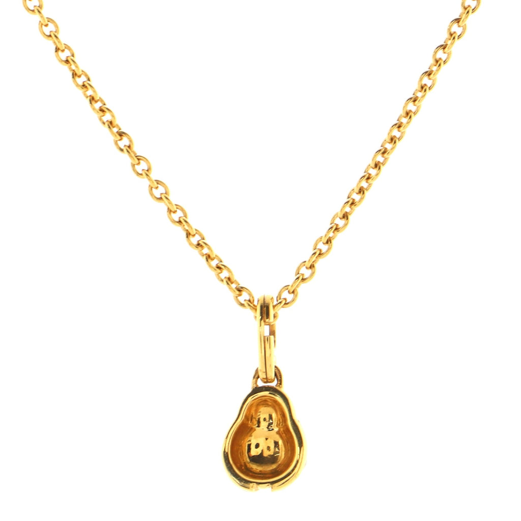 Ladybug Necklace 18K Yellow Gold with Enamel