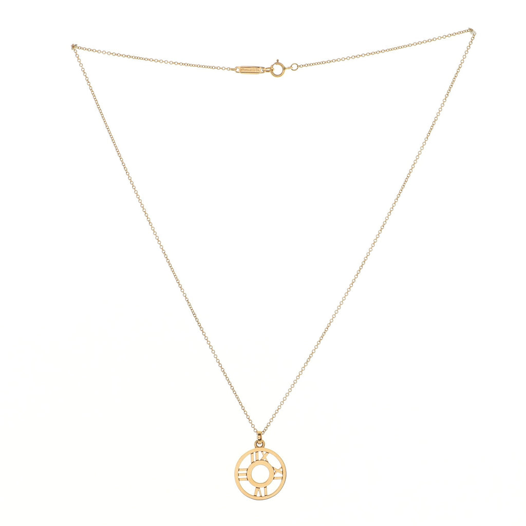 Atlas Circle Pendant Necklace 18K Rose Gold with Diamonds