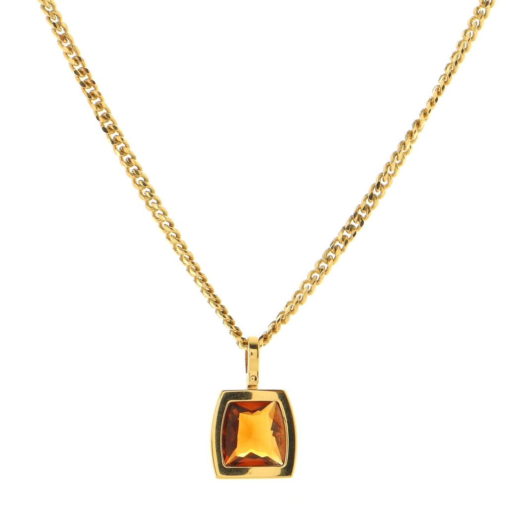 La Dona Pendant Necklace 18K Yellow Gold with Citrine