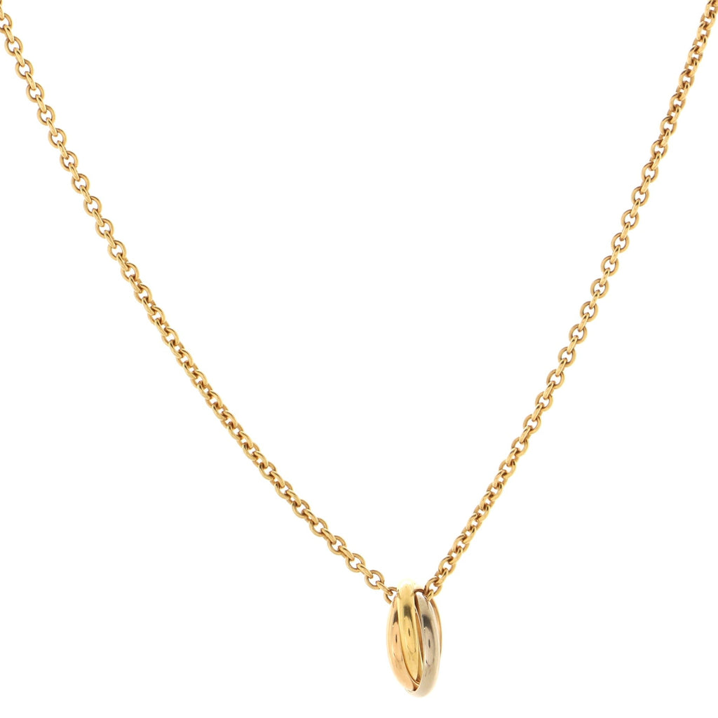 Trinity Pendant Necklace 18K Tricolor Gold