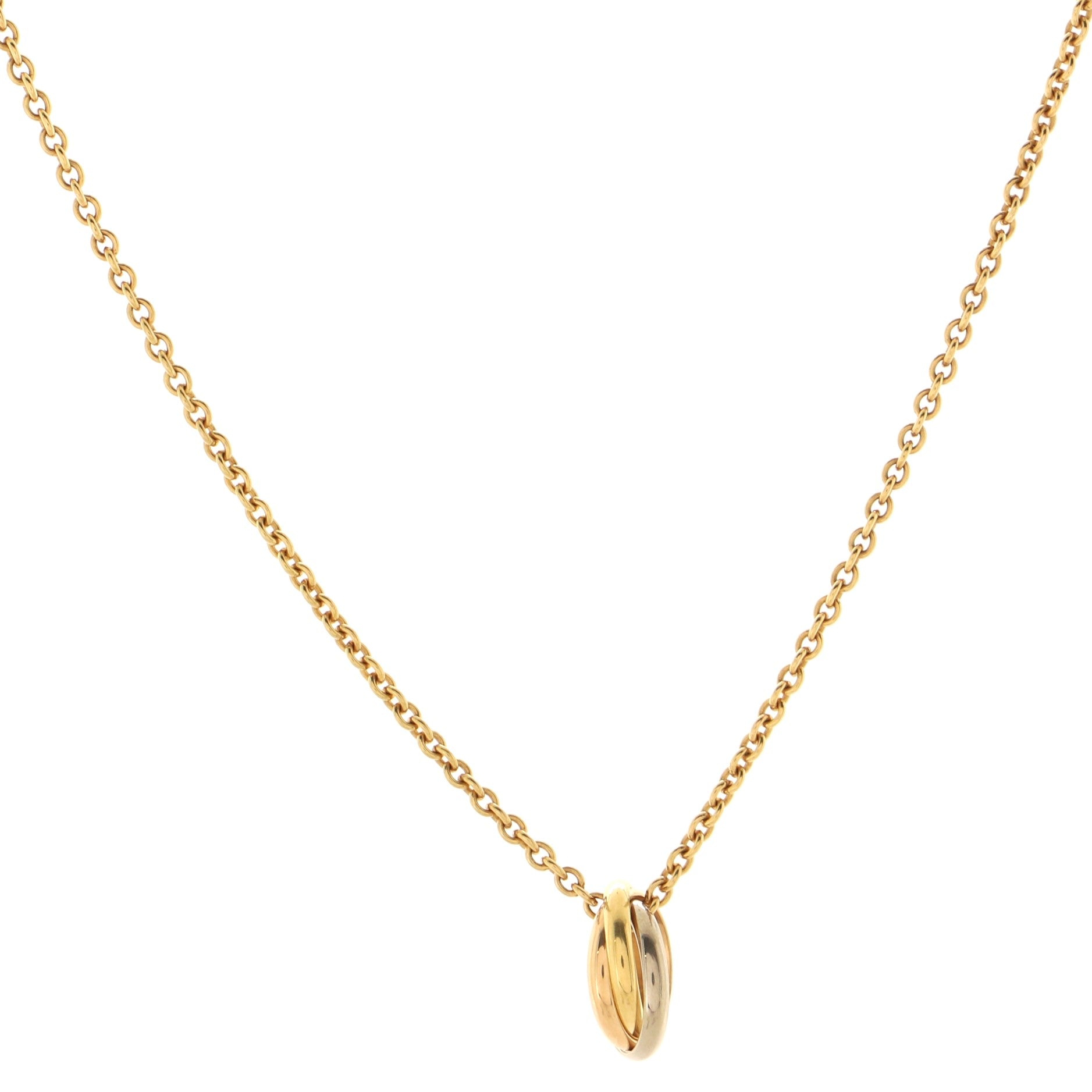 Trinity Pendant Necklace 18K Tricolor Gold