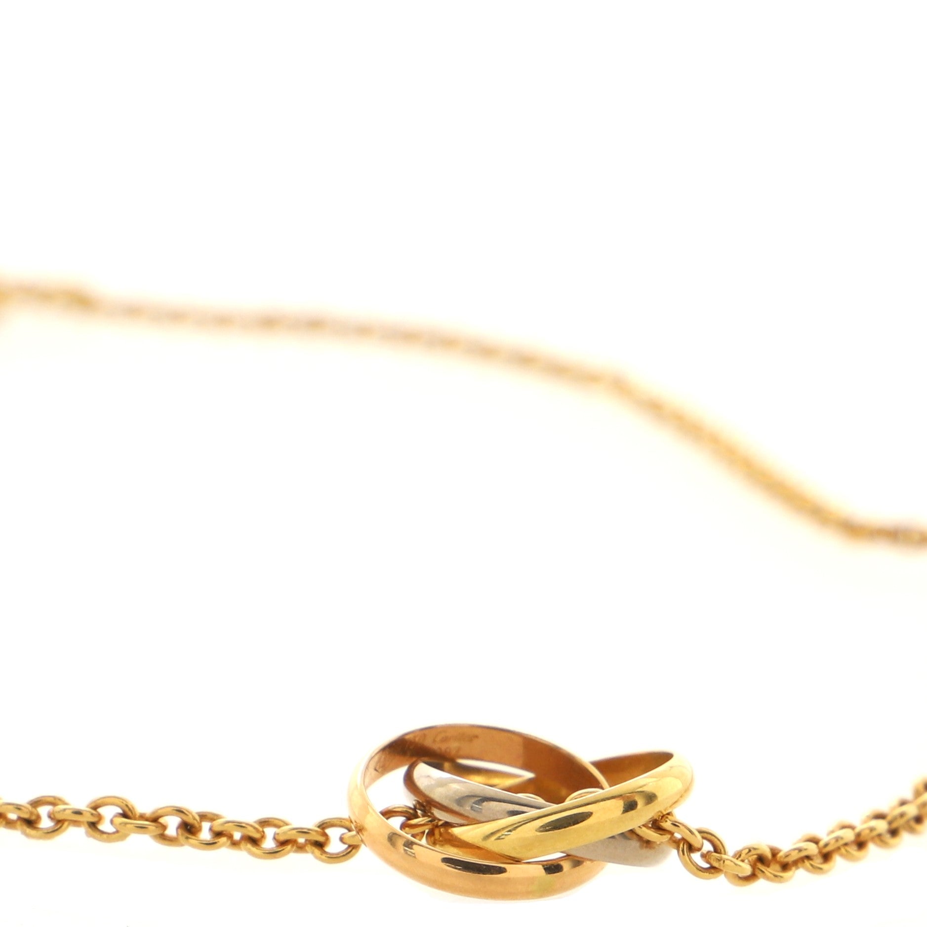 Trinity Pendant Necklace 18K Tricolor Gold
