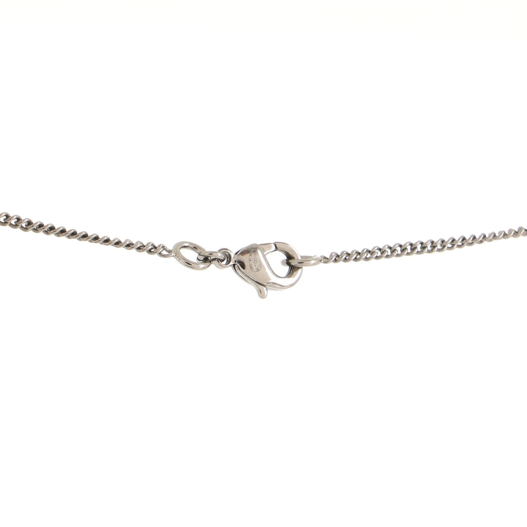 CC Drop Pendant Necklace Metal with Faux Pearl