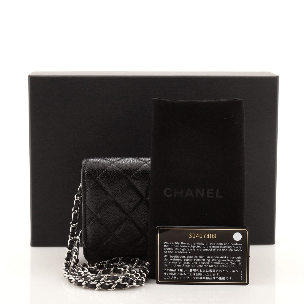 Wallet on Chain Quilted Caviar Mini