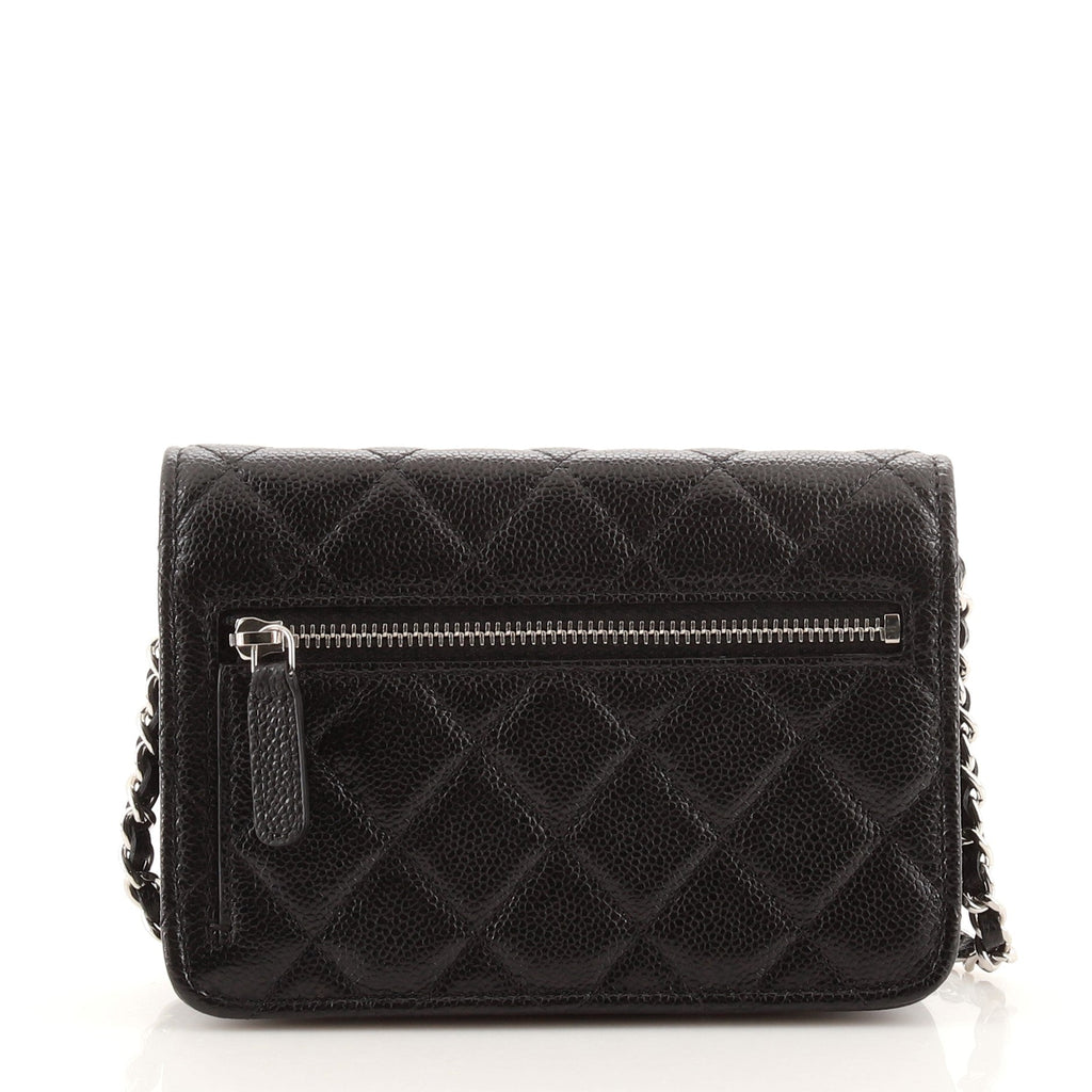 Wallet on Chain Quilted Caviar Mini
