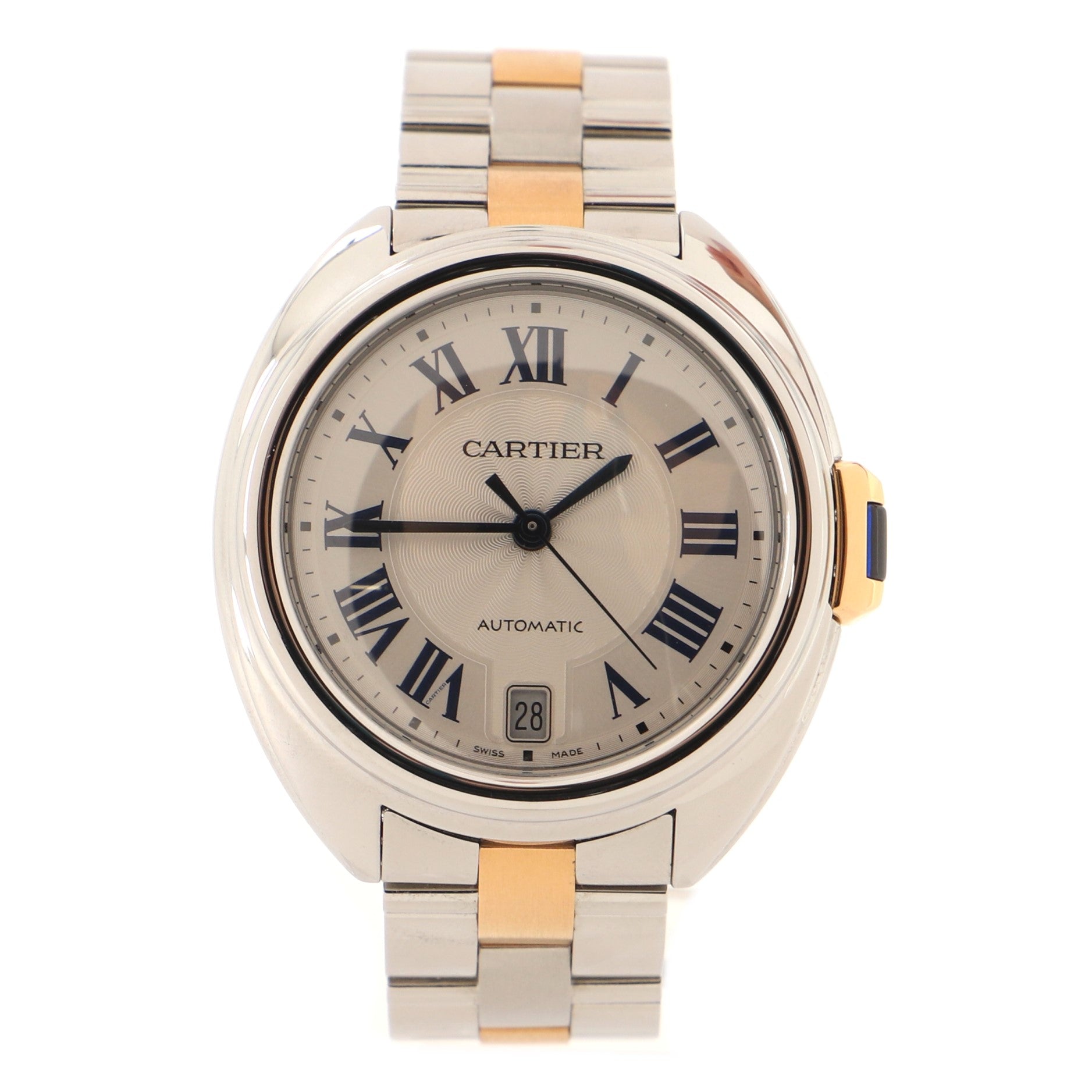 Cle de Cartier Automatic Watch Stainless Steel and Rose Gold 35