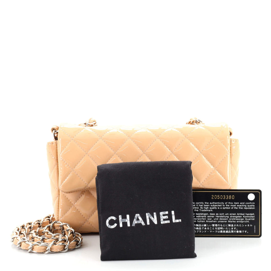 Classic Single Flap Bag Quilted Patent Mini