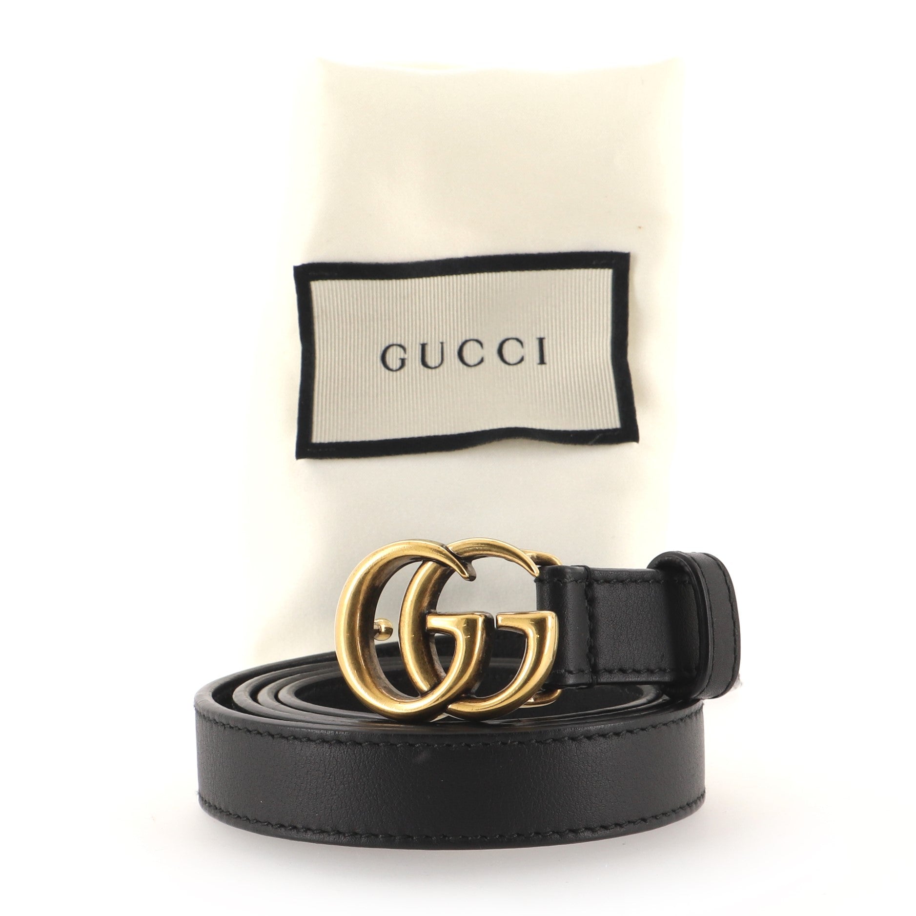 GG Marmont Belt Leather Thin 85