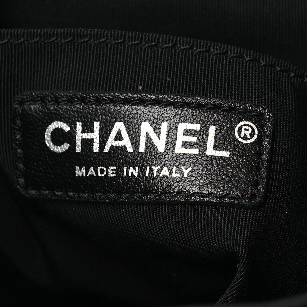Calfskin Chevron Quilted Large Urban Spirit Backpack Black