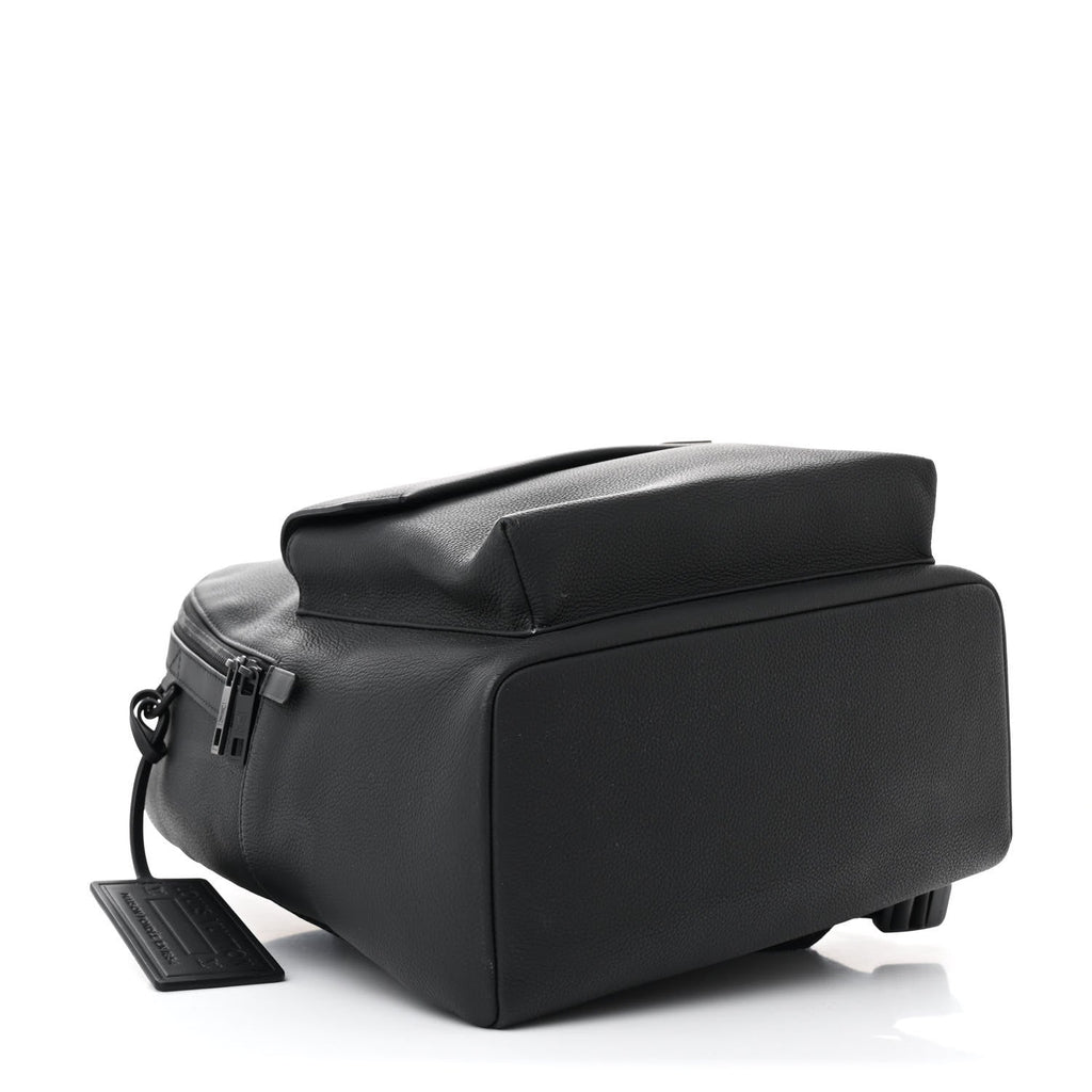 Grained Calfskin Aerogram Takeoff Backpack Black