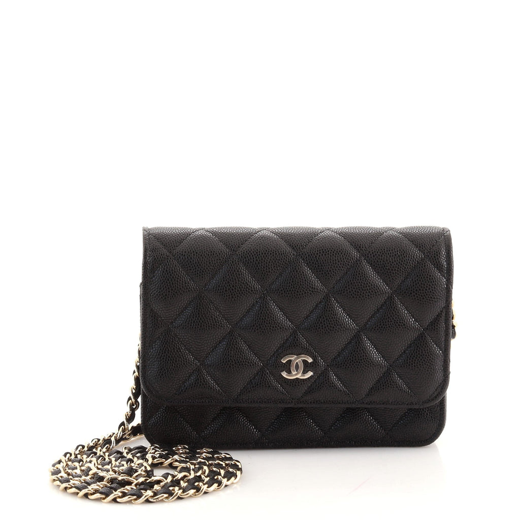 Wallet on Chain Quilted Caviar Mini